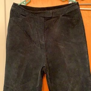 Suede leather pants